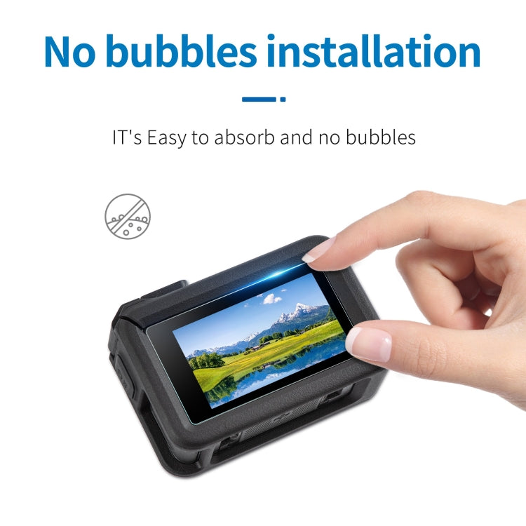 For DJI Osmo Action 4 STARTRC 3 in 1 Lens Protector Front and Rear Screen Tempered Glass Films(2 Sets) by STARTRC