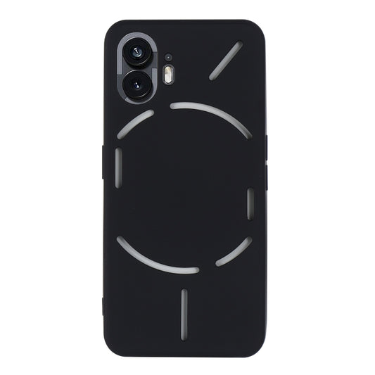 For Nothing Phone 2 Solid Color Liquid Silicone Dropproof Full Coverage Phone Case(Black) by buy2fix