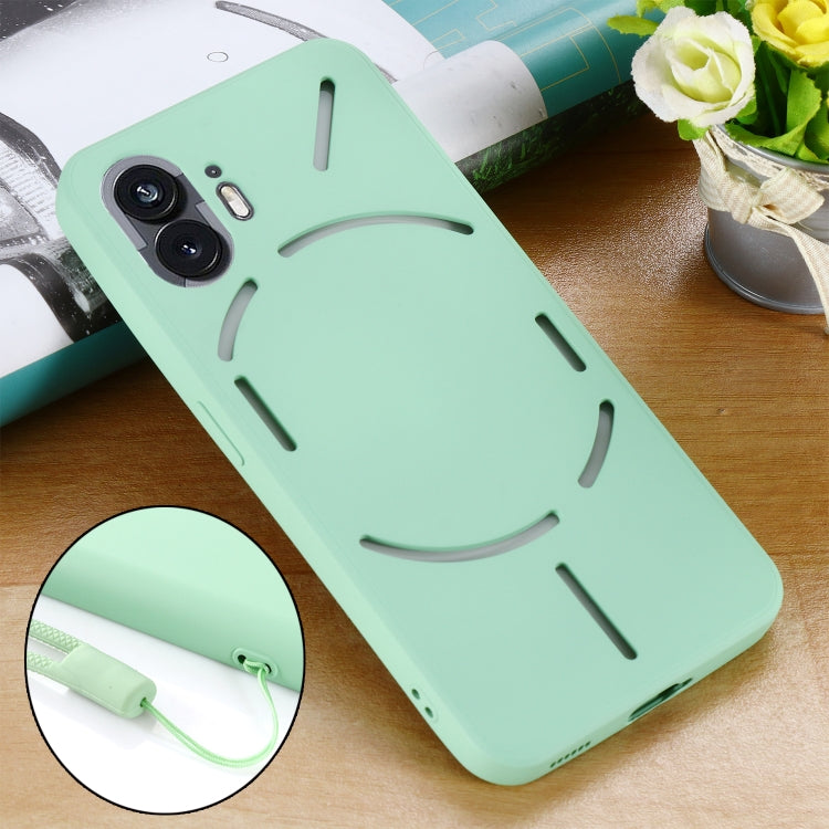 For Nothing Phone 2 Solid Color Liquid Silicone Dropproof Full Coverage Phone Case(Green) by buy2fix