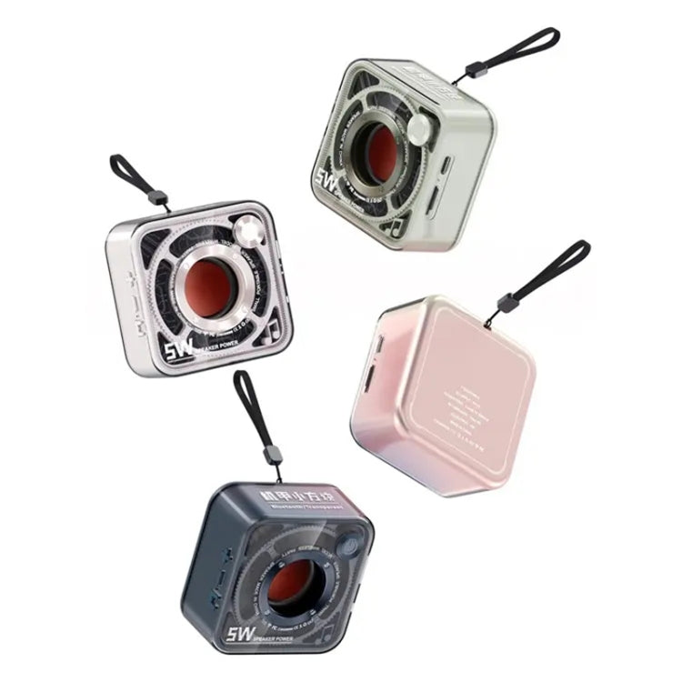 T&G DW12 Portable Mini Wireless Bluetooth Speaker Transparent Subwoofer Support TF Card(White) by T&G