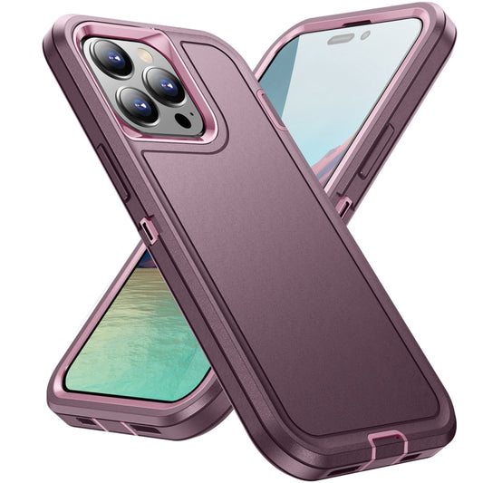 For iPhone 15 Pro Max Life Waterproof Rugged Phone Case(Purple + Pink) by buy2fix