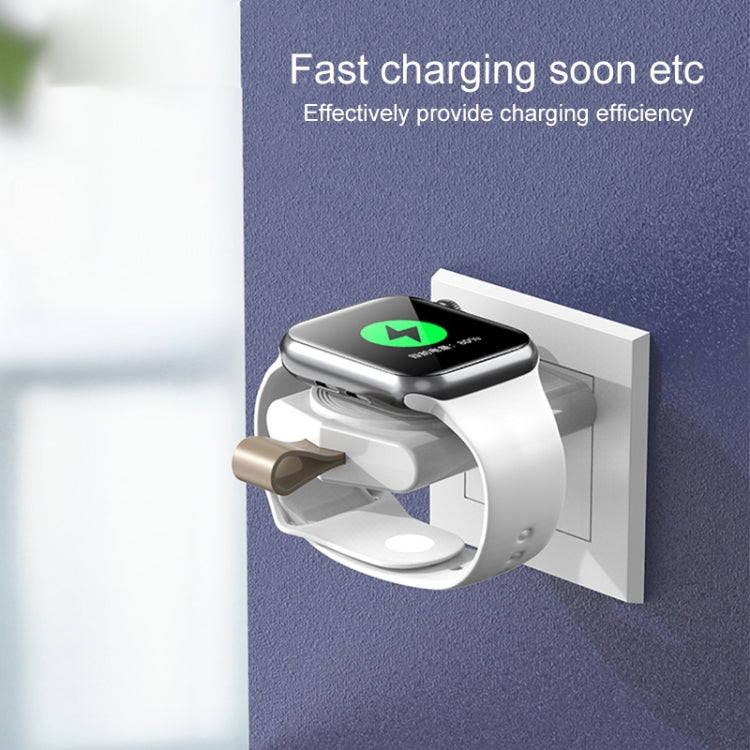 For Apple Watch Series USB Port Portable Magnetic Wireless Charger(White) by buy2fix