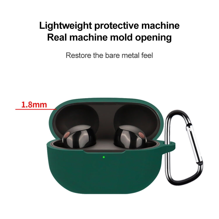For Sony WF-1000XM5 Wireless Bluetooth Earphone Silicone Protective Case(Matcha Green) by buy2fix