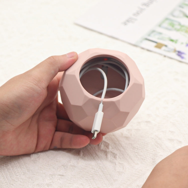 Diamond-shaped 2 in 1 Wireless Charging Silicone Base(Pink) by buy2fix