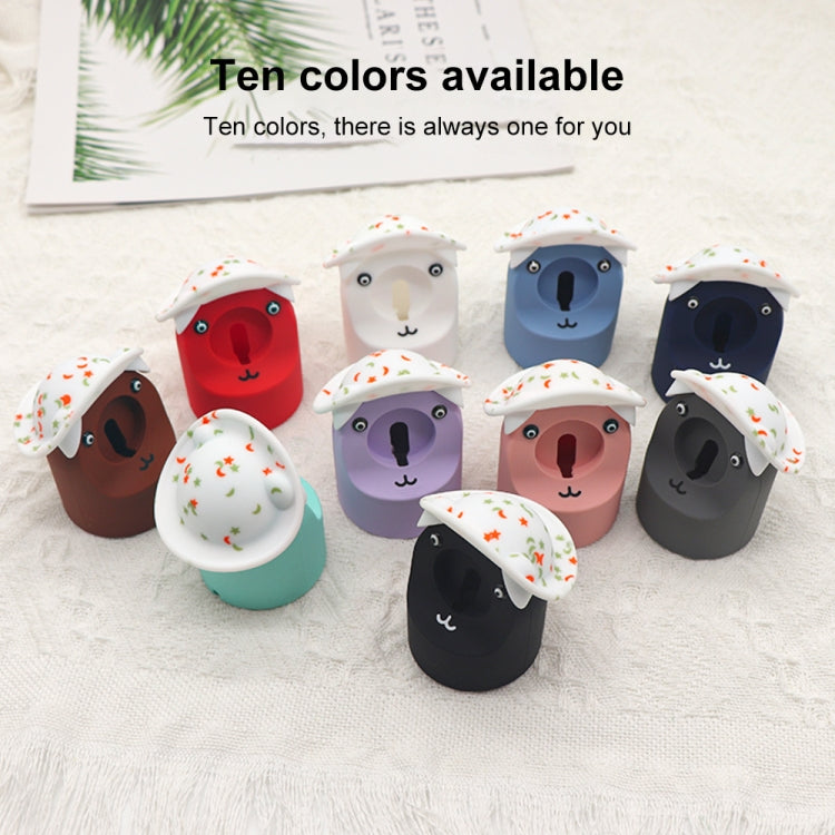 For Apple Watch Series Hat Bear Shaped Silicone Charging Base(Pink) by buy2fix