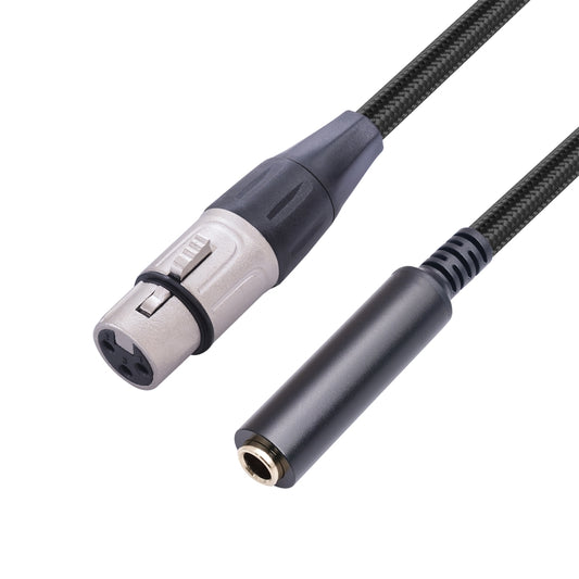 0.3m 6.35mm Female to XLR Female Microphone Audio Conversion Cable by buy2fix