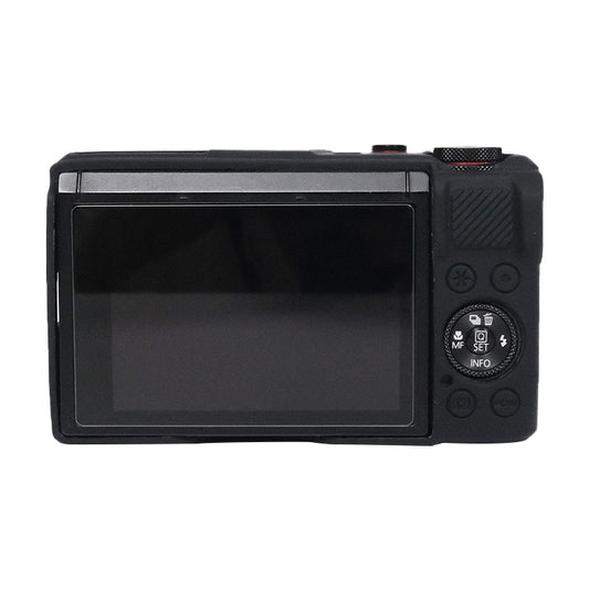 For Canon PowerShot G7 X Mark III / G7X3 Soft Silicone Protective Case with Lens Cover(Black) by buy2fix