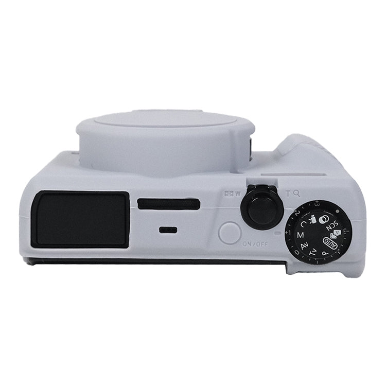 For Canon PowerShot G7 X Mark III / G7X3 Soft Silicone Protective Case with Lens Cover(Grey) by buy2fix