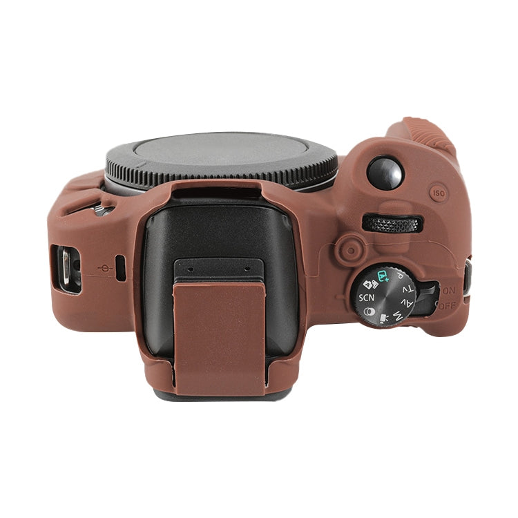 For Canon EOS R50 Soft Silicone Protective Case(Coffee) by buy2fix
