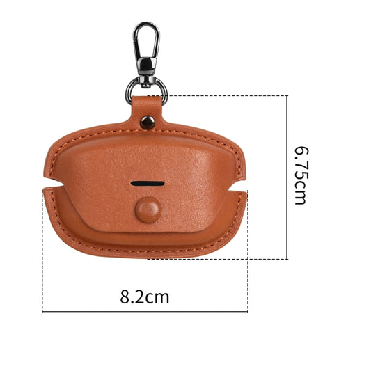 For Sony WF-1000XM4 Leather TWS Earphone Protective Case with Hook(Dark Brown) by buy2fix