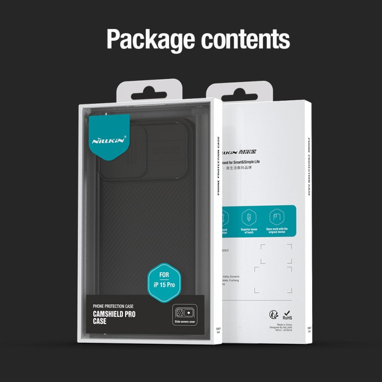For iPhone 15 Pro NILLKIN CamShield Pro PC Phone Case(Purple) by NILLKIN