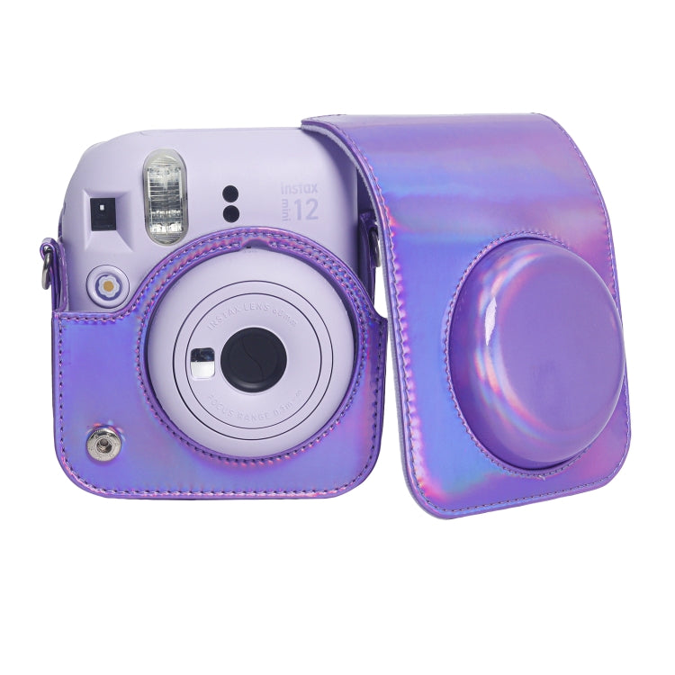 For FUJIFILM instax mini 12 Laser Full Body Leather Case Camera Bag with Strap(Purple) by buy2fix
