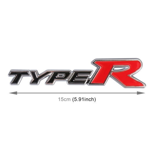 Car TYPE-R Personalized Aluminum Alloy Decorative Stickers, Size:15x3x0.4cm(Black Red) by buy2fix