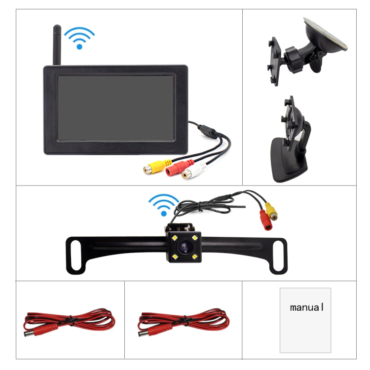 PZ703 422A-W Car 4.3 inch Desktop Rearview Monitor Built-in Wireless Reversing Image by buy2fix