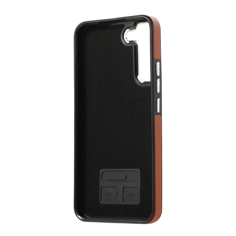 For Samsung Galaxy S23+ 5G Side Leather Magsafe Phone Case(Brown) by buy2fix