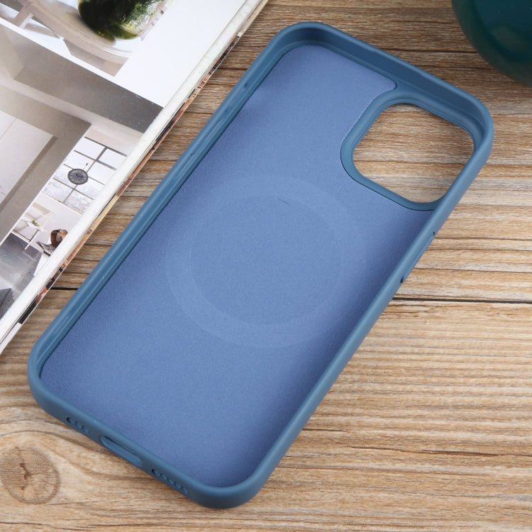 For iPhone 14 MagSafe Liquid Silicone Phone Case(Blue) by buy2fix