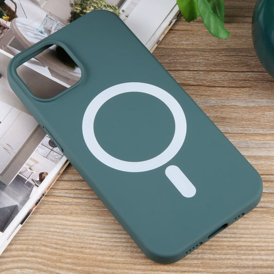 For iPhone 12 MagSafe Liquid Silicone Phone Case(Deep Green) by buy2fix