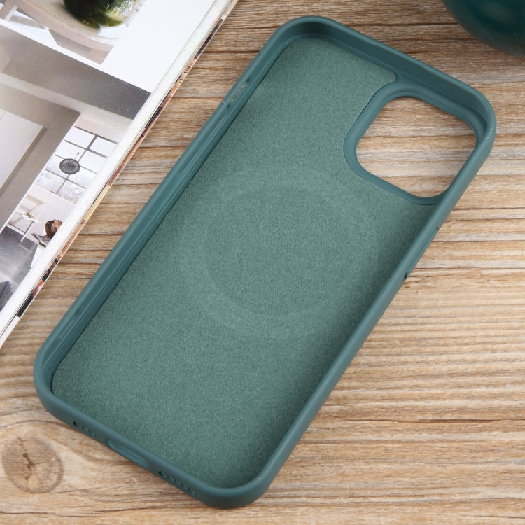 For iPhone 12 MagSafe Liquid Silicone Phone Case(Deep Green) by buy2fix