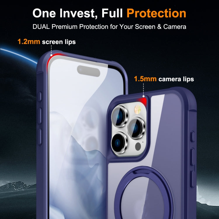 For iPhone 15 Pro MagSafe Magnetic Rotating Holder Phone Case(Klein Blue) by buy2fix