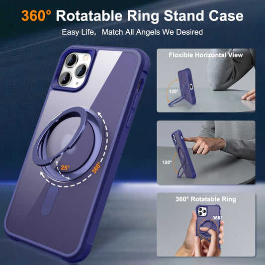 For iPhone 11 Pro Max MagSafe Magnetic Rotating Holder Phone Case(Klein Blue) by buy2fix