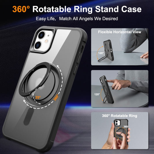For iPhone 11 MagSafe Magnetic Rotating Holder Phone Case(Black) by buy2fix