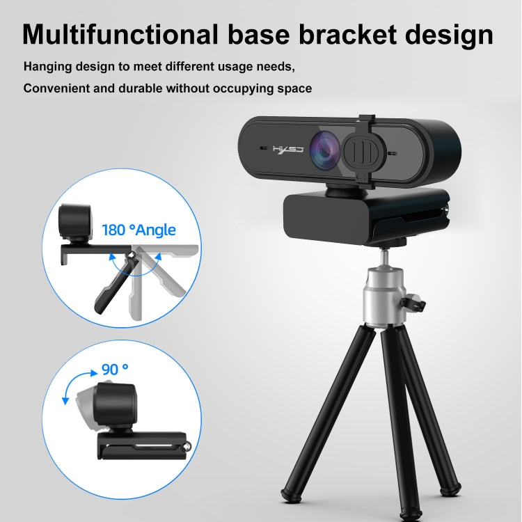 HXSJ S6 HD 1080P 95 Degree Wide-angle High-definition Computer Camera with Microphone(Black) by HXSJ