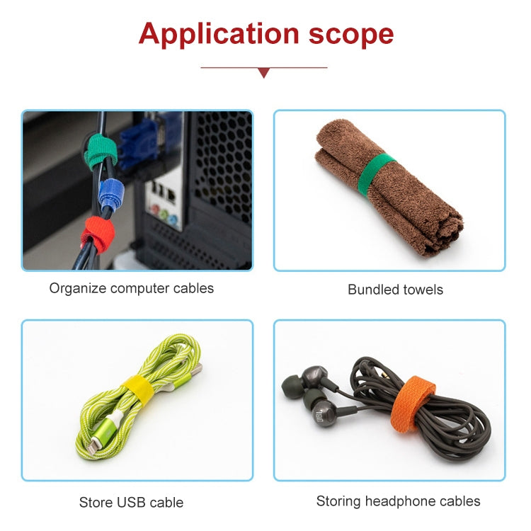 1.2cm 3m Reusable & Dividable Hook and Loop Cable Ties(Random Color Delivery) by buy2fix