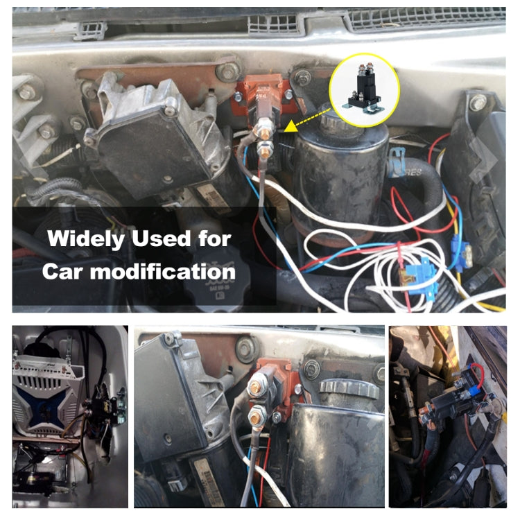 Car Modification Small Contact 12V / 500A Contact Dual Battery High Current DC Relay by buy2fix