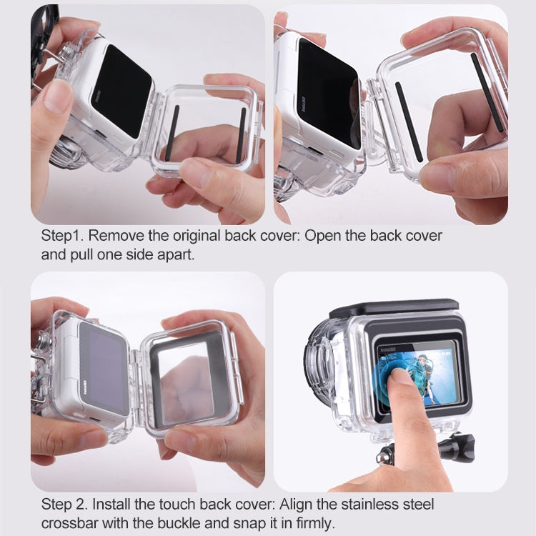 For Insta360 GO 3 Waterproof Case Touch Back Cover by buy2fix