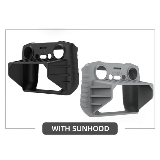 For DJI RC 2 Sunnylife Remote Control Shockproof Anti-scratch Silicone Case with Hood(Black) by Sunnylife