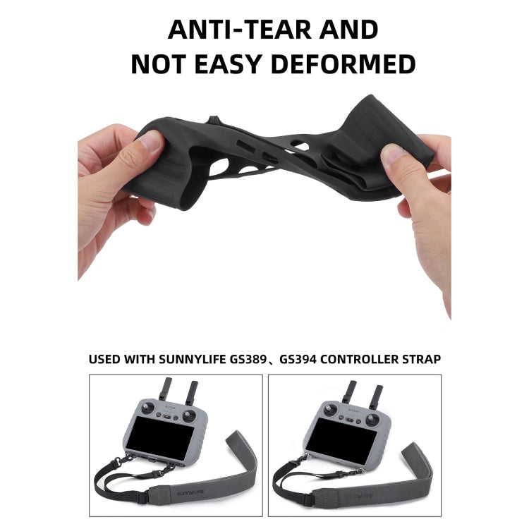 For DJI RC 2 Sunnylife Remote Control Shockproof Anti-scratch Silicone Case with Hood(Black) by Sunnylife