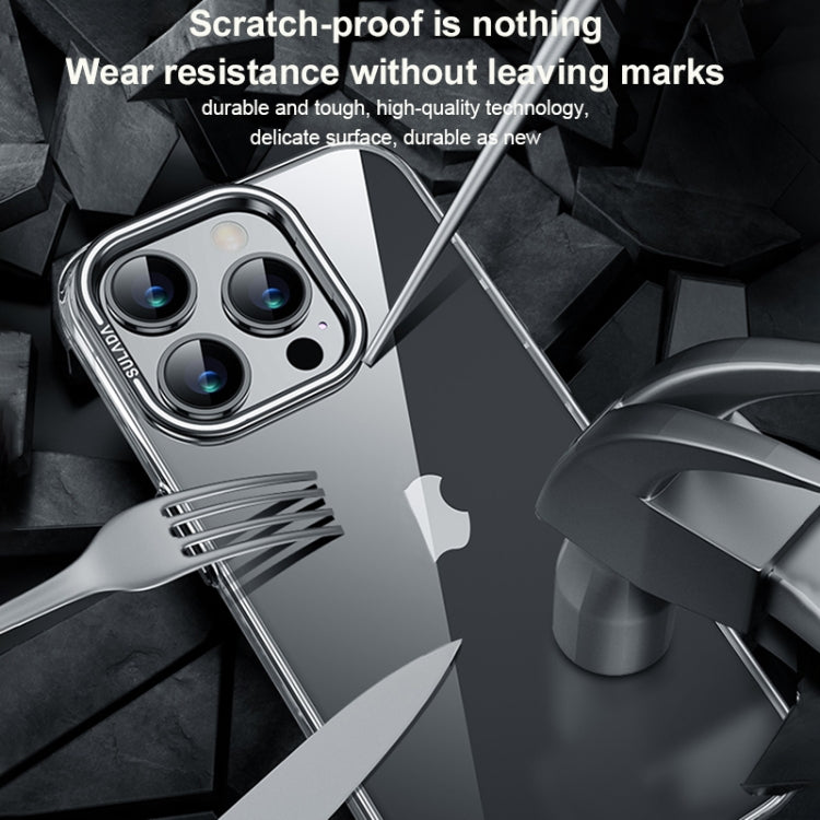 For iPhone 15 Pro Max SULADA PC + Aluminum Alloy Lens Holder Phone Case(Black) by SULADA