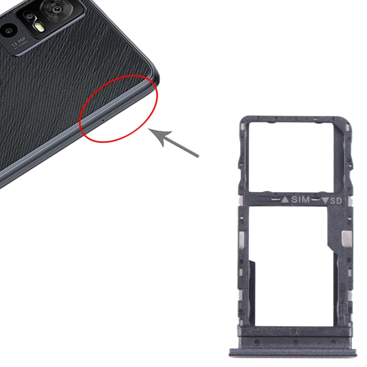 For TCL 40 SE Original SIM + Micro SD Card Tray(Black) by buy2fix