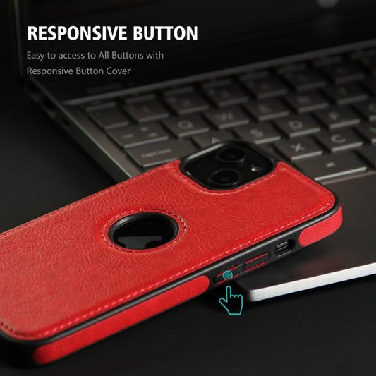For iPhone 15 Pro Max Leather Texture Stitching Phone Case(Red) by buy2fix