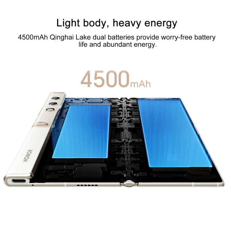 Honor V Purse 5G, 16GB+256GB, Side Fingerprint, 7.71 inch + 6.45 inch MagicOS 7.2 Qualcomm Snapdragon 778G Octa Core, Network: 5G, OTG, NFC, Not Support Google Play(Gold) by HONOR