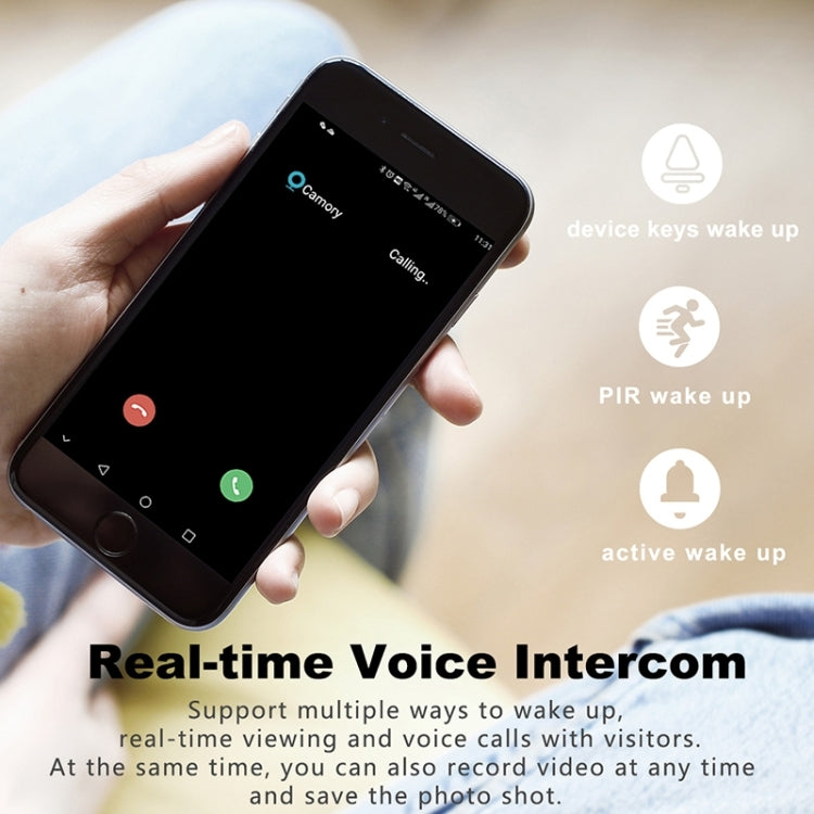 T30 Tuya Smart WiFi Visual Dingdong Doorbell with Battery Supports Two-Way Intercom & Night Vision(Black) by buy2fix