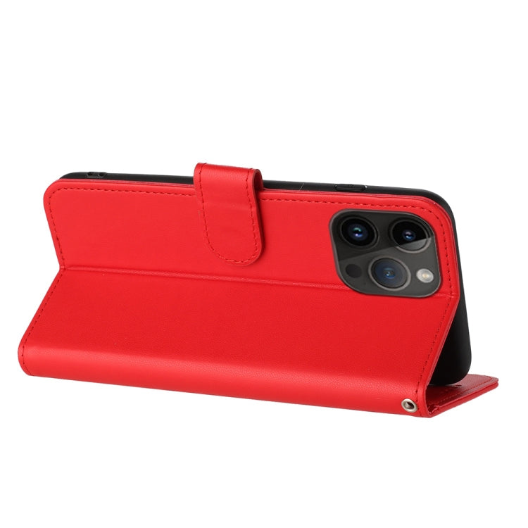 For iPhone 15 Pro Max Datura Flower Embossed Flip Leather Phone Case(Red) by buy2fix