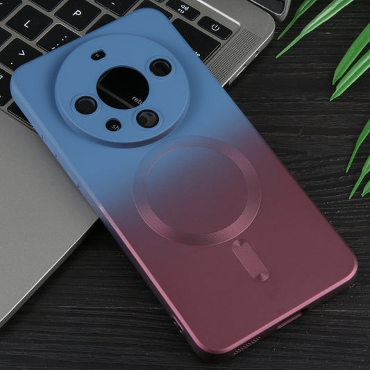 For Huawei Mate 60 Liquid TPU Silicone Gradient MagSafe Phone Case(Blue Purple) by buy2fix