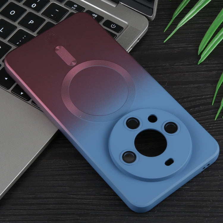 For Huawei Mate 60 Liquid TPU Silicone Gradient MagSafe Phone Case(Blue Purple) by buy2fix