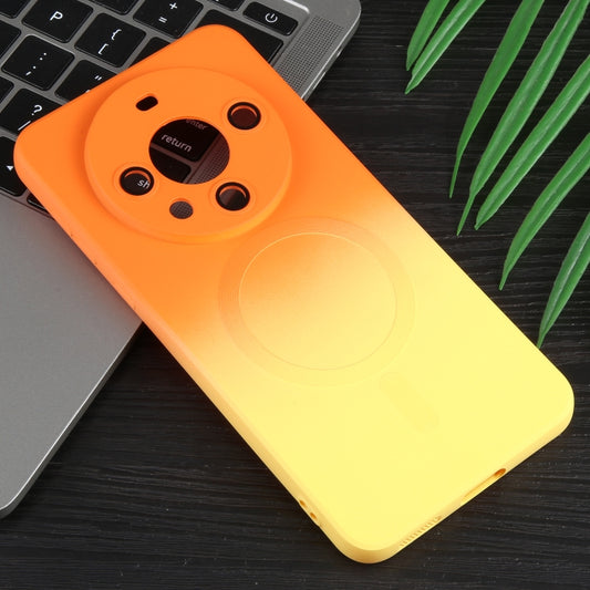 For Huawei Mate 60 Pro / 60 Pro+ Liquid TPU Silicone Gradient MagSafe Phone Case(Orange Yellow) by buy2fix