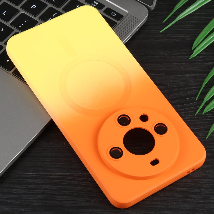 For Huawei Mate 60 Pro / 60 Pro+ Liquid TPU Silicone Gradient MagSafe Phone Case(Orange Yellow) by buy2fix