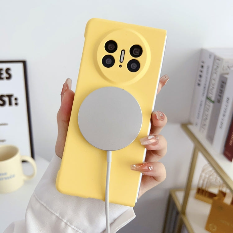 For Huawei Mate X3 Skin Feel PC MagSafe Phone Case(Lemon Yellow) by buy2fix