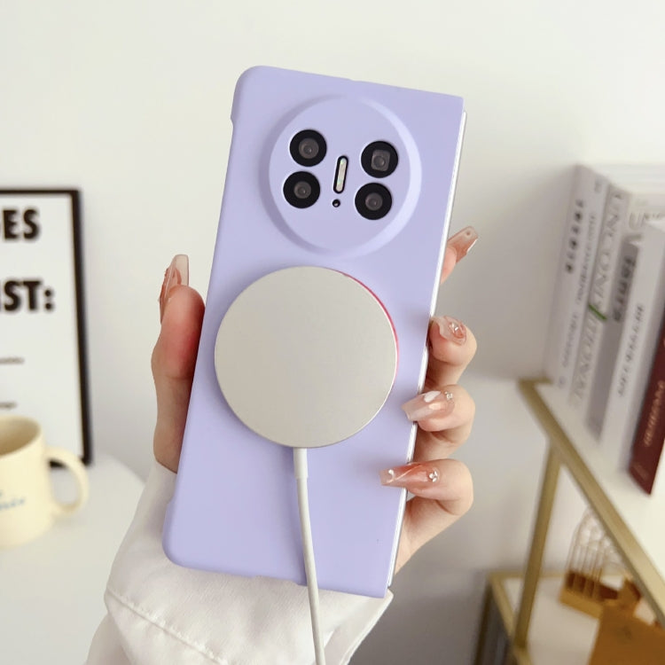 For Huawei Mate X3 Skin Feel PC MagSafe Phone Case(Sakura Purple) by buy2fix