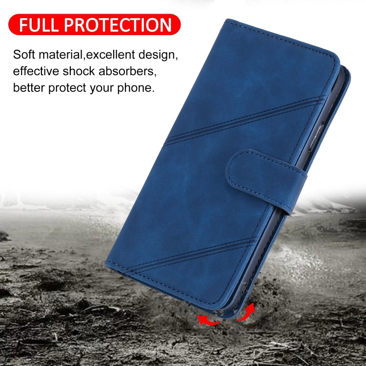 For iPhone 15 Pro Max Skin Feel Multi-card Wallet Leather Phone Case(Blue) by buy2fix