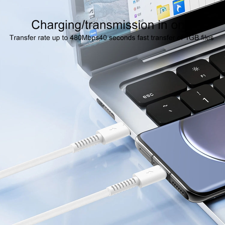 Yesido CA154 PD 60W USB-C / Type-C to USB-C / Type-C Charging Data Cable, Length: 1m(White) by Yesido