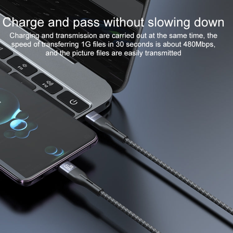 Yesido CA156 PD 60W USB-C / Type-C to USB-C / Type-C Charging Data Cable, Length: 1m(Black) by Yesido