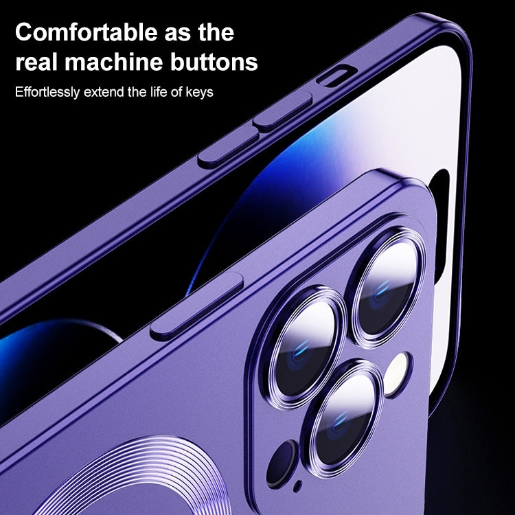 For iPhone 15 Liquid Lens Protector Magsafe Phone Case(Sierra Blue) by buy2fix
