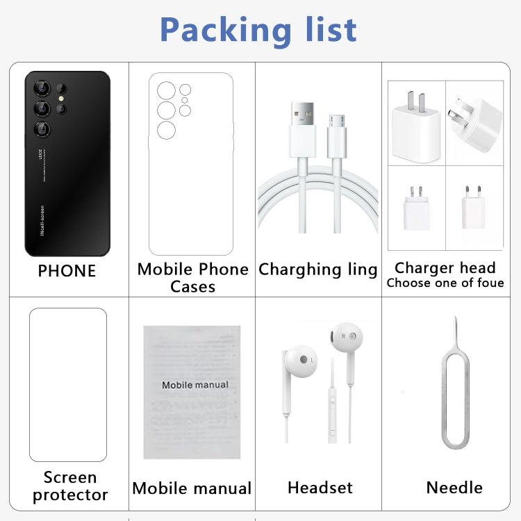 S23 Ultra / U19, 3GB+64GB, 6.53 inch Screen, Face ID & Side Fingerprint Identification, Android 9.1 MTK6753 Octa Core, Network: 4G, Dual SIM(Purple) by buy2fix