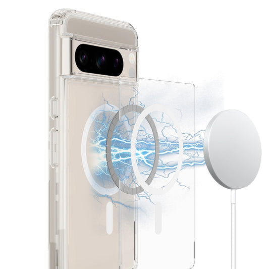 For Google Pixel 8 MagSafe Clear Acrylic PC Hybrid TPU Phone Case(Transparent) by buy2fix