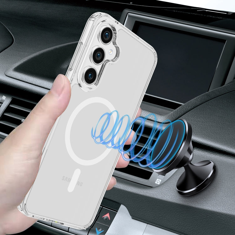 For Samsung Galaxy S23 FE 5G MagSafe Clear Acrylic PC Hybrid TPU Phone Case(Transparent) by buy2fix